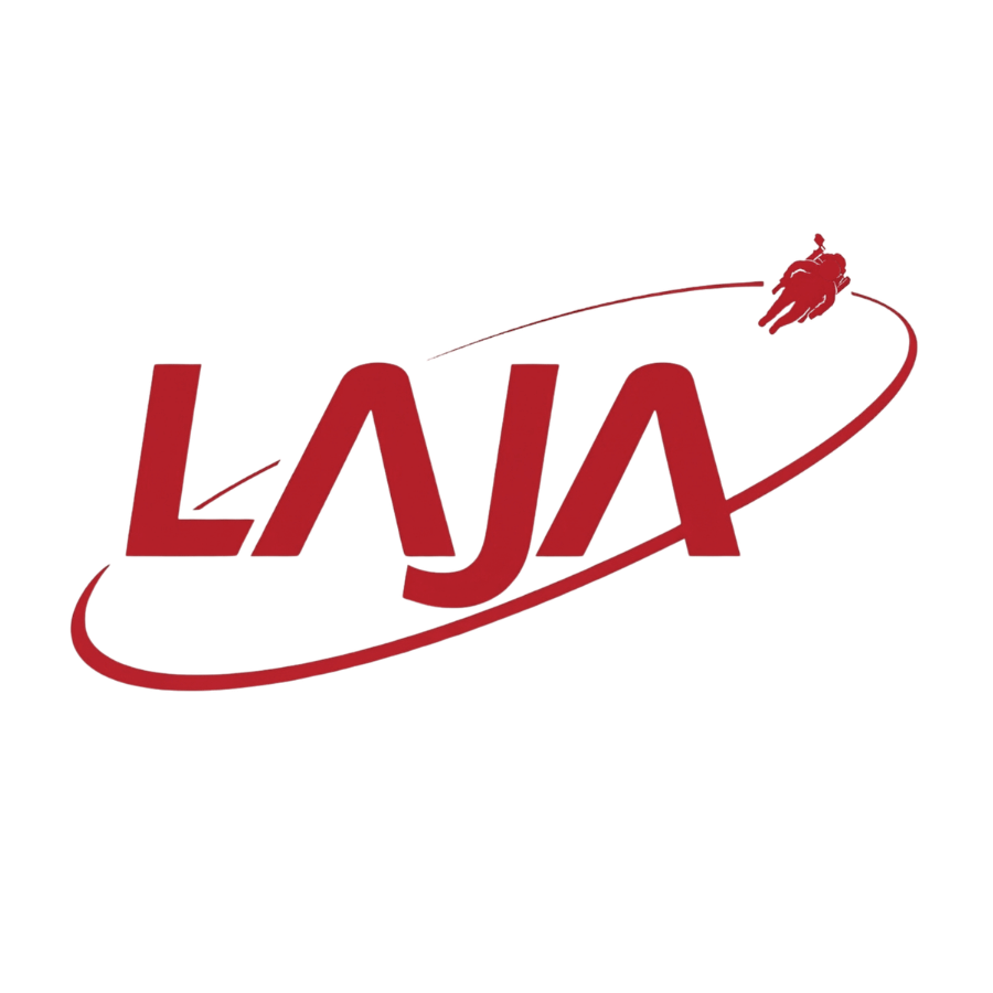 LAJA Acronym Logo - Red (Light Background)